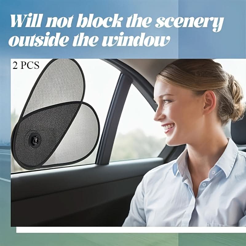 Rotatable Car Side Window Sunshade – 180° Adjustable UV & Heat Protection