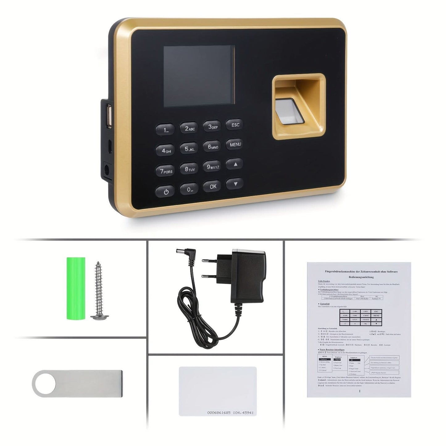 Biometric Fingerprint Time Clock with ID Card Recognition