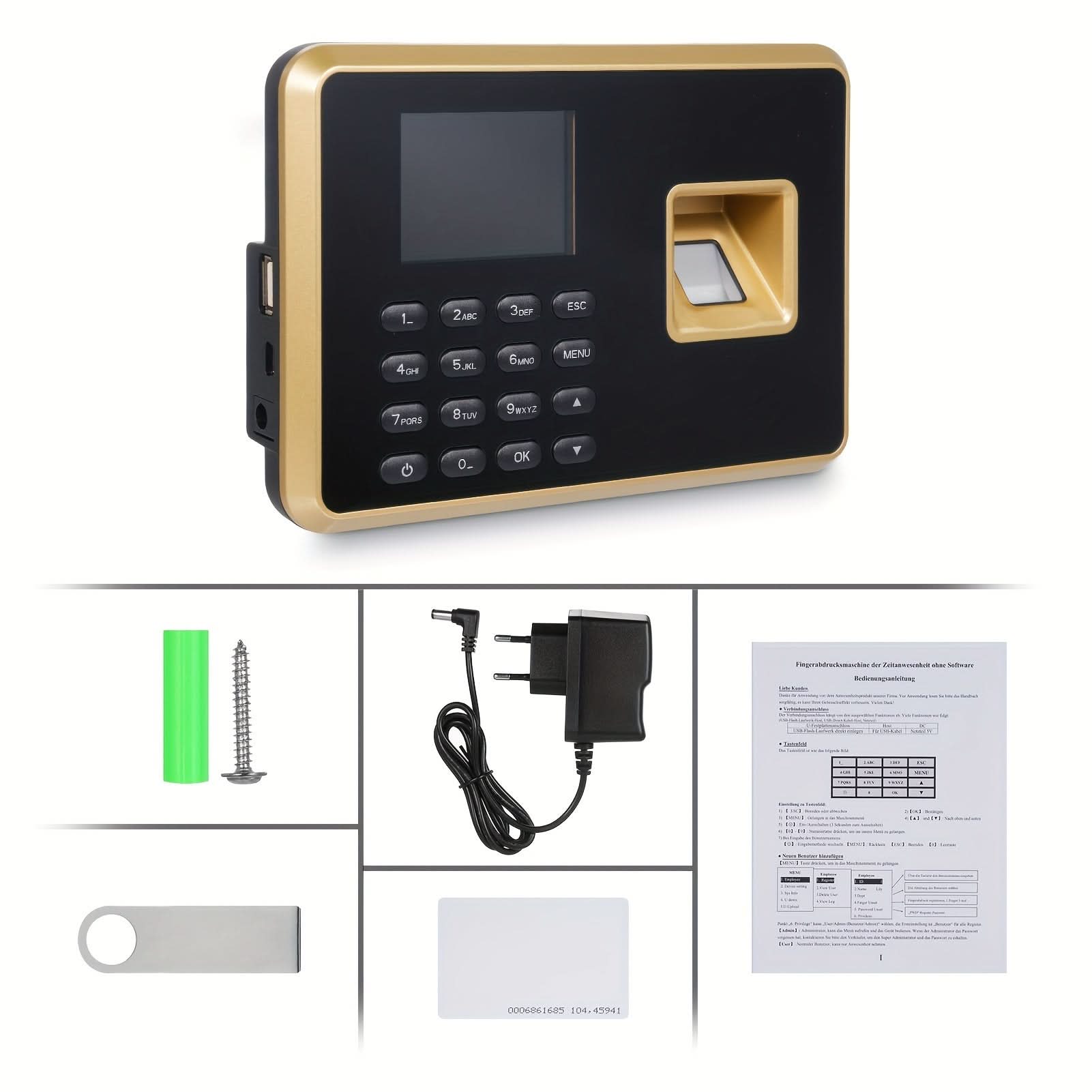 Biometric Fingerprint Time Clock with ID Card Recognition