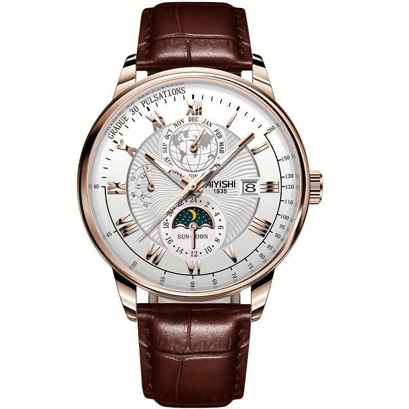 AIYISHI Men's Business Sports Luminous Quartz Watch, Calendar Feature