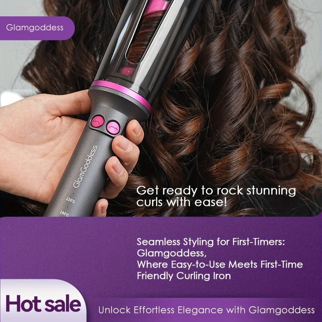 Automatic Curling Iron - Rotating Hair Curler with Anti-Tangle