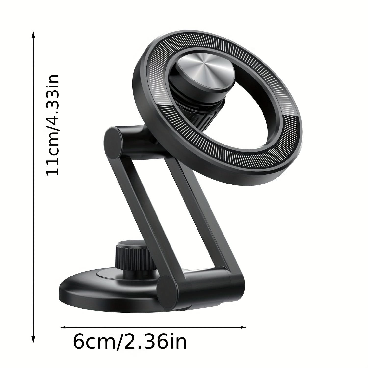 360° Rotating Car Phone Stand – Foldable Magnetic Dashboard Mount