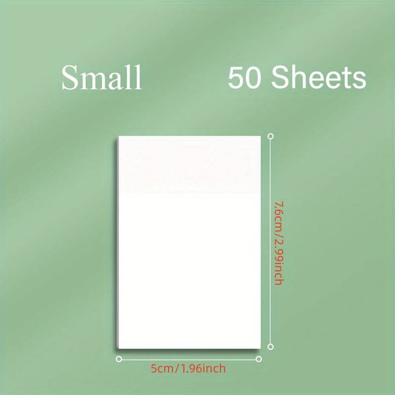 50-Sheet Clear Waterproof Sticky Notes – Memo Pads