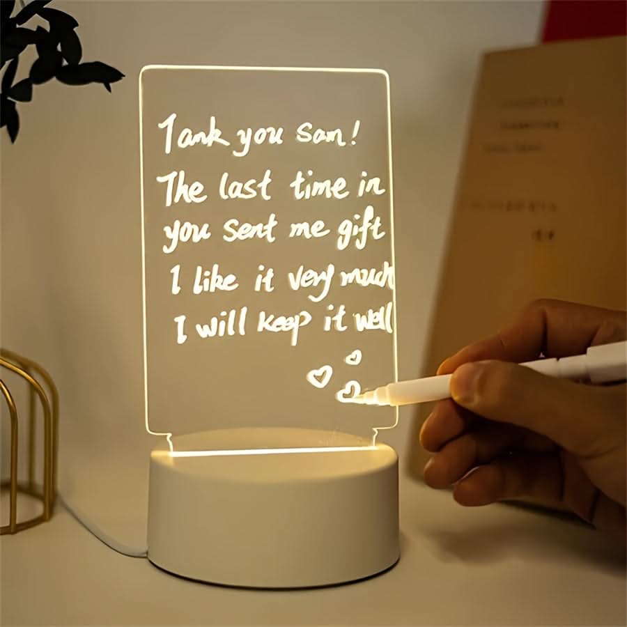 USB Powered LED Night Light with Warm Glow & White Base
