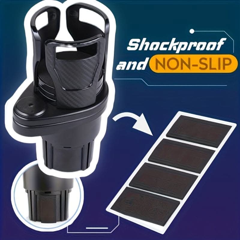 Adjustable Car Cup Holder Expander with Phone Holder & Aromatherapy Organizer
