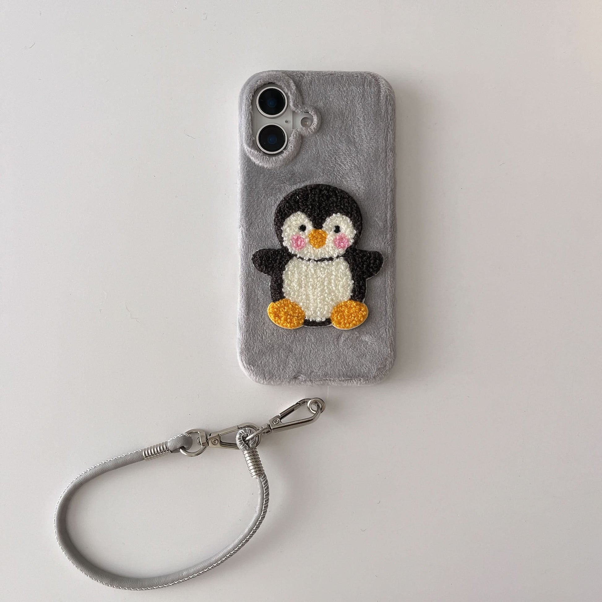 Quirky Velvet Plush Embroidered iPhone Case