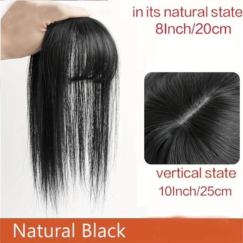 Vibrant Synthetic Hair Toppers with Bangs – Clip-In Hair Extensions