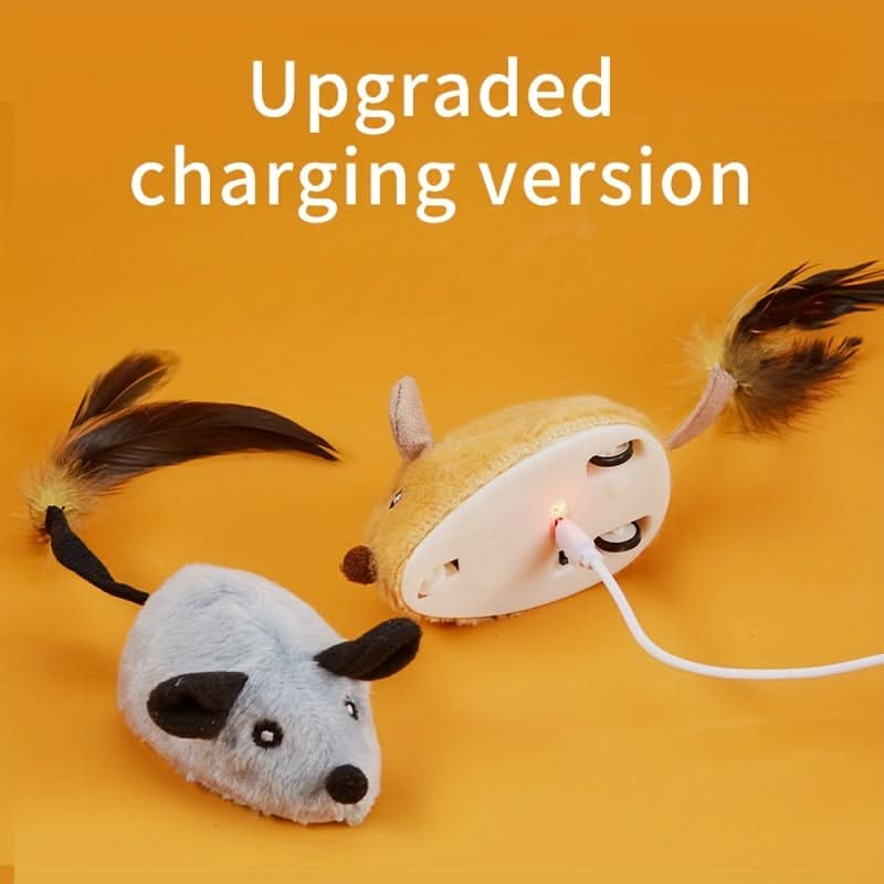 Rechargeable Plush Electric Cat Mouse Toy – Interactive Whisker Teaser