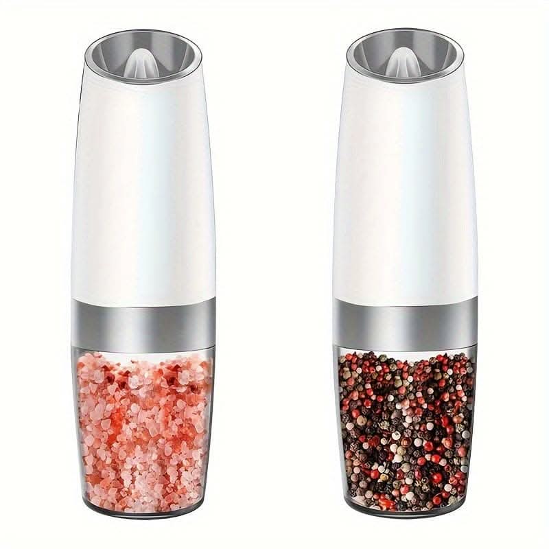 Electric Salt & Pepper Grinder Set – Adjustable, LED Light, Battery Operated