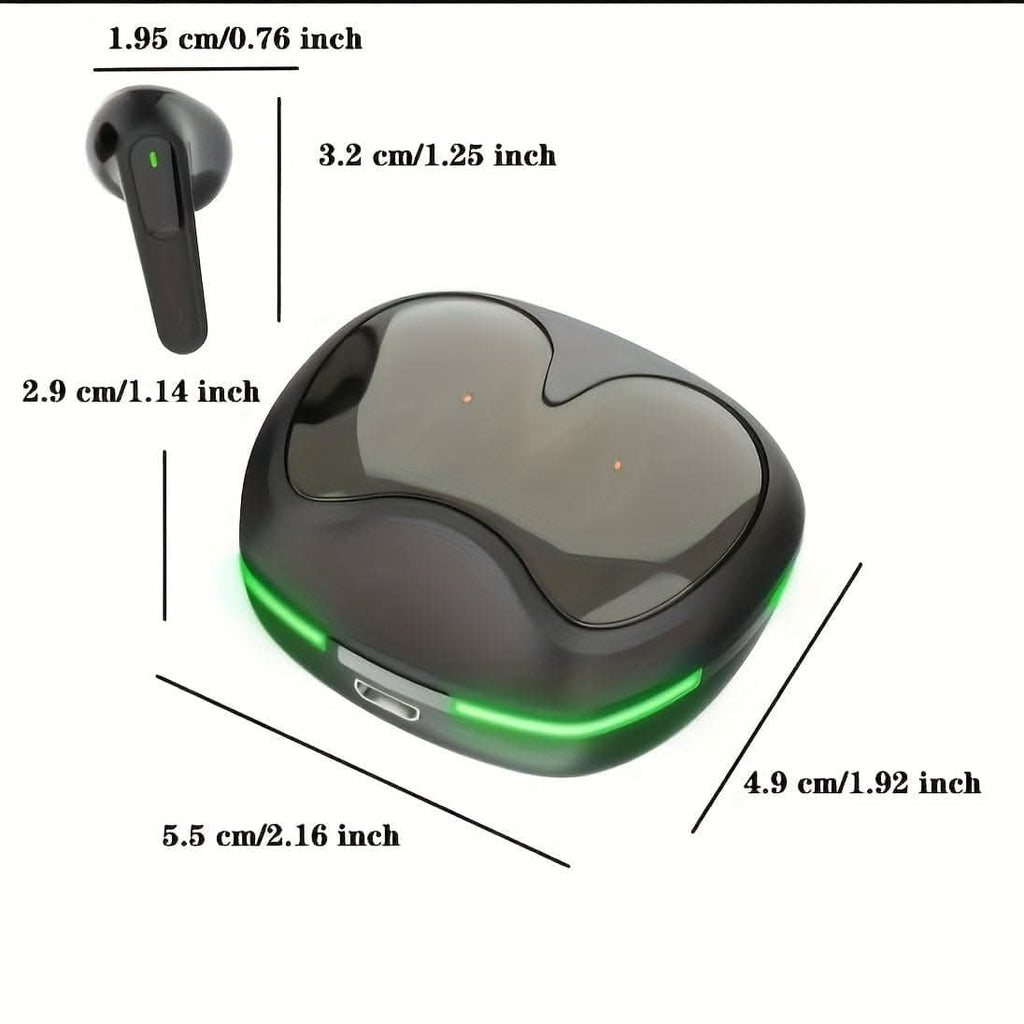 Wireless Earbuds with LED Display and Touch Control