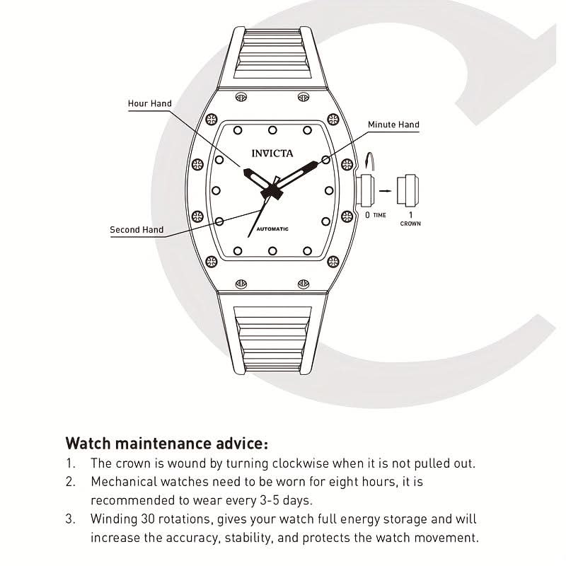 Luxury Automatic Mechanical Watch for Men - Large Dial, Hip Hop Style