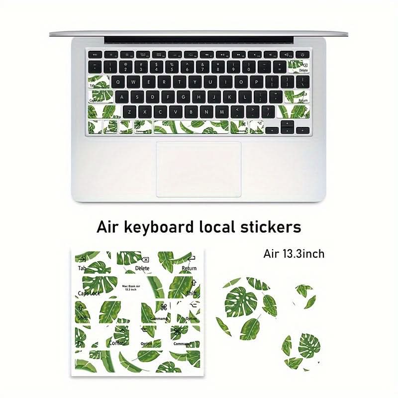 2 Pcs PVC Keyboard Stickers for MacBook – Durable ABS