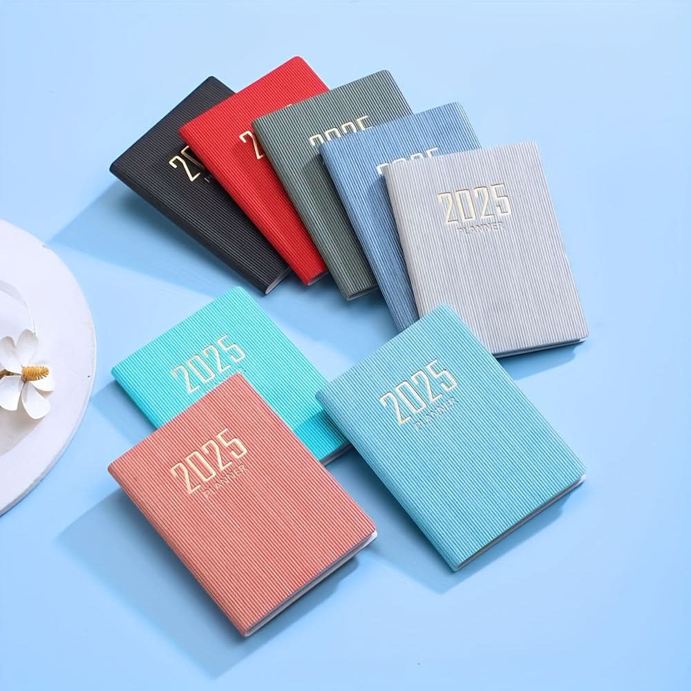 5-Pack 2025 Mini Pocket Planners – A7 Faux Leather