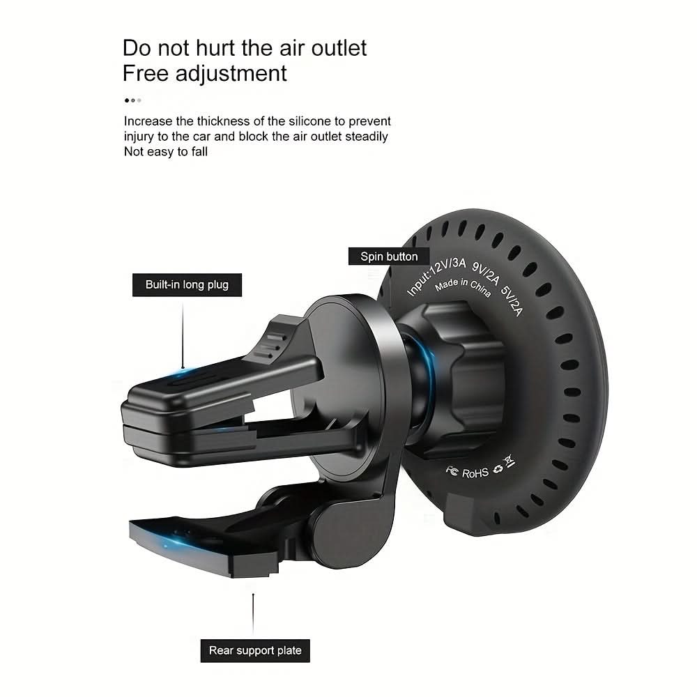 Fast Magnetic Wireless Car Charger Mount for iPhone 12/13/14/15 Series