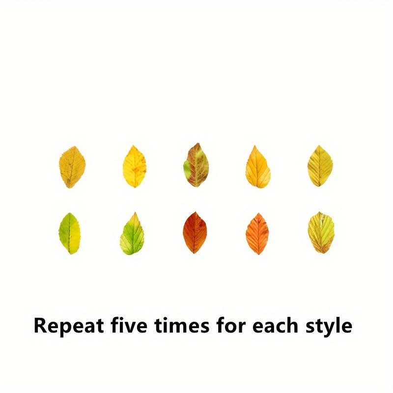 50pcs Vibrant Fallen Leaves Washi Tape Roll