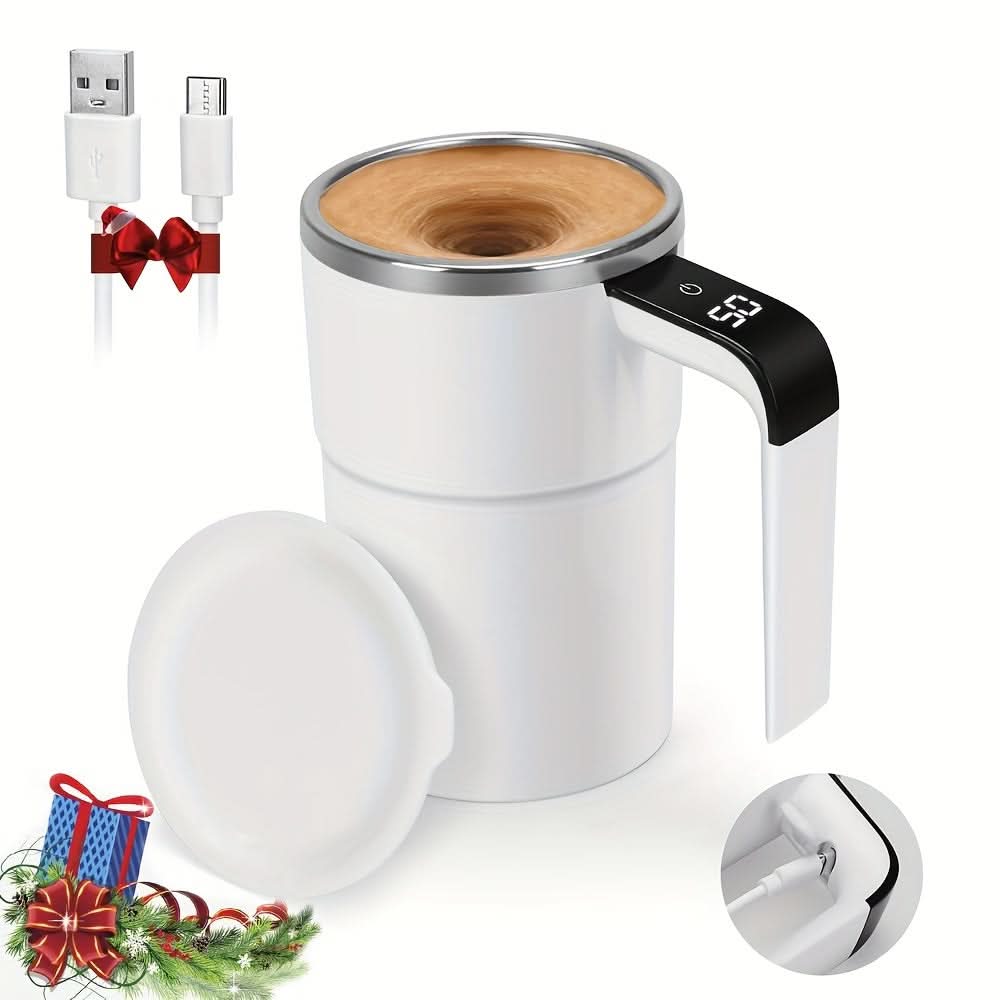 Automatic Stirring Coffee Mug, USB Rechargeable 304 Stainless Steel Cup