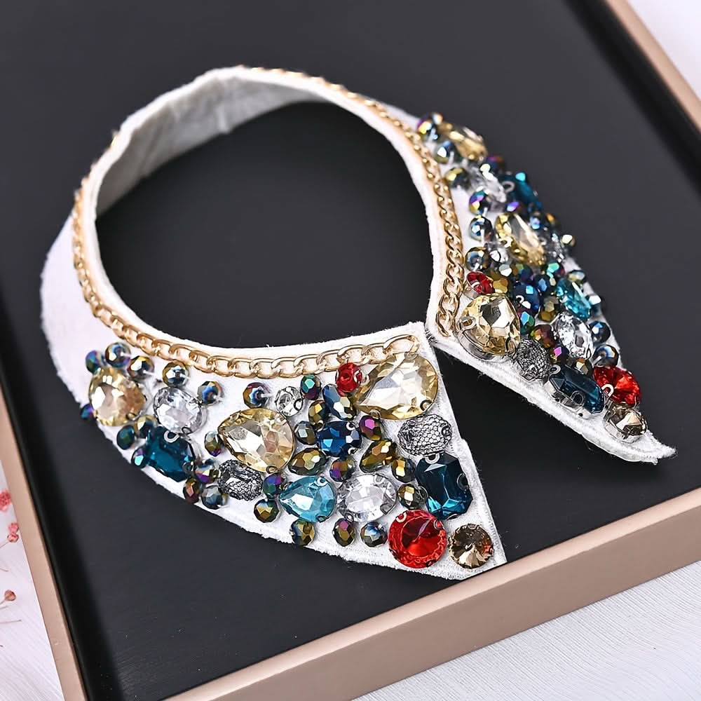 Rhinestone Faux Collar for Women’s Outfits