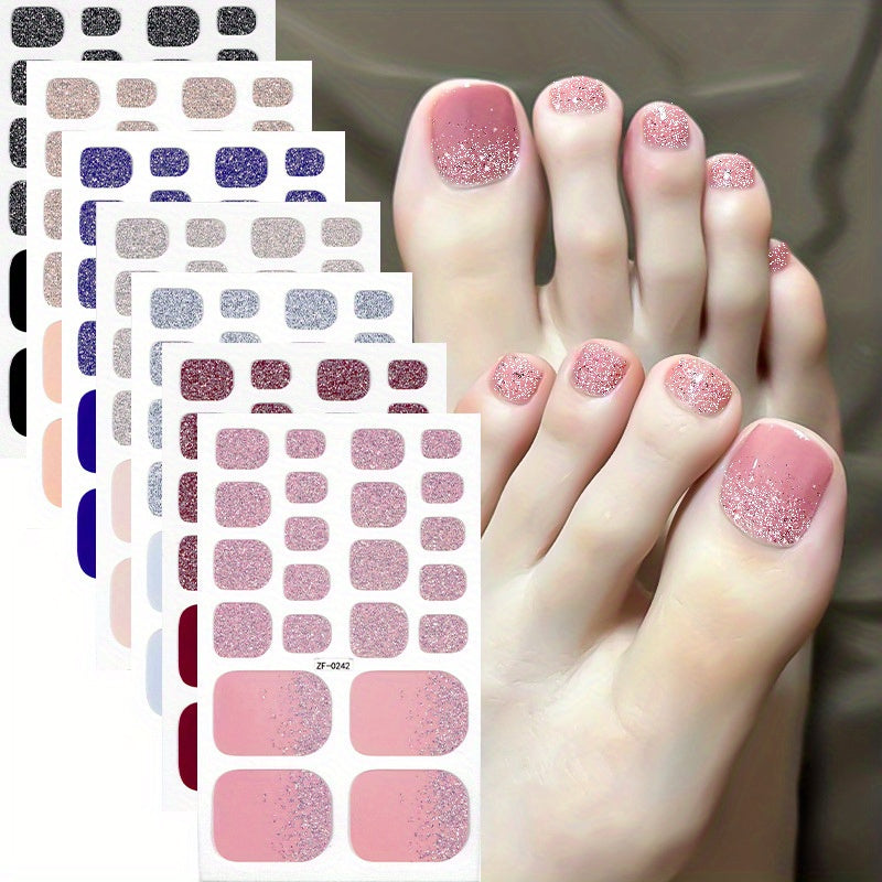 BOGO Free – Summer White Gradient Nail Polish Film with Onion Powder Shine Nail Art Stickers & Gifts