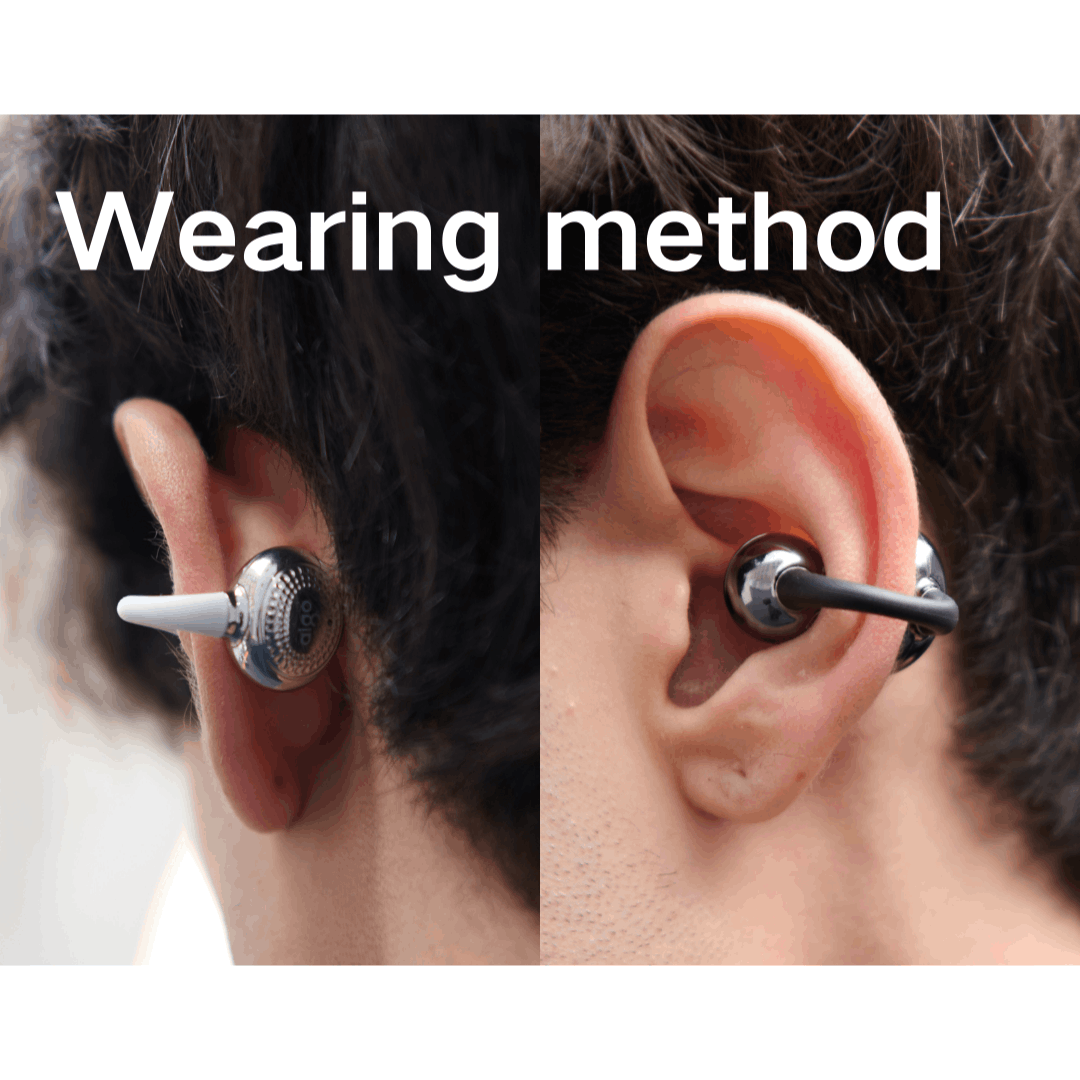 Open Design Ear Clip Earbuds, 52H Playback, Waterproof, Noise Reduction
