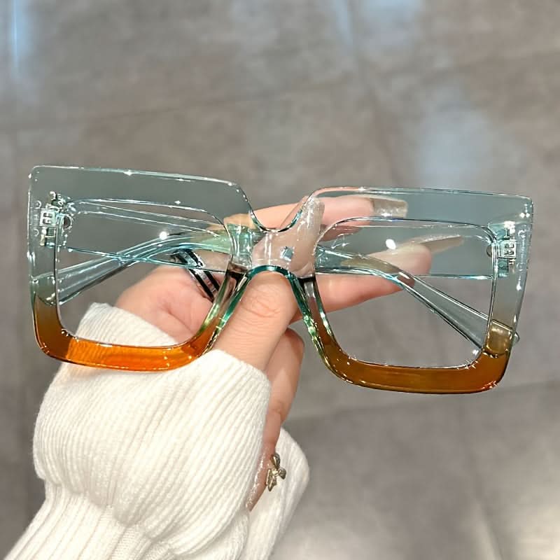 Oversized Stylish Large Square Frame Clear Lens Glasses – Fashionable Everyday Spectacles