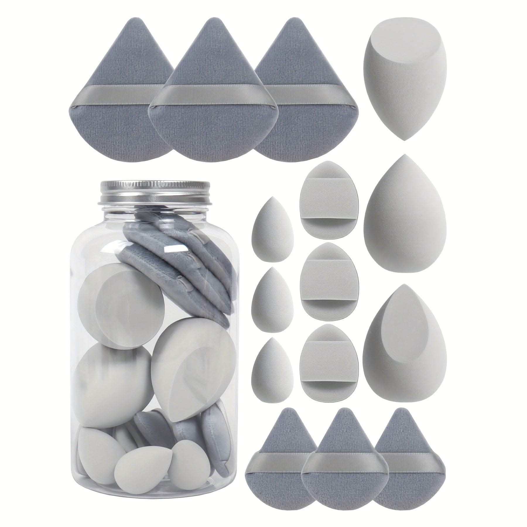 15-Piece Makeup Tool Set in Jar