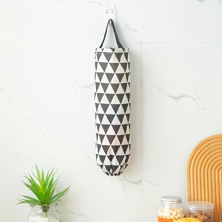Wall-Mounted Garbage Bag Storage - Kitchen & Plastic Bag Organizer