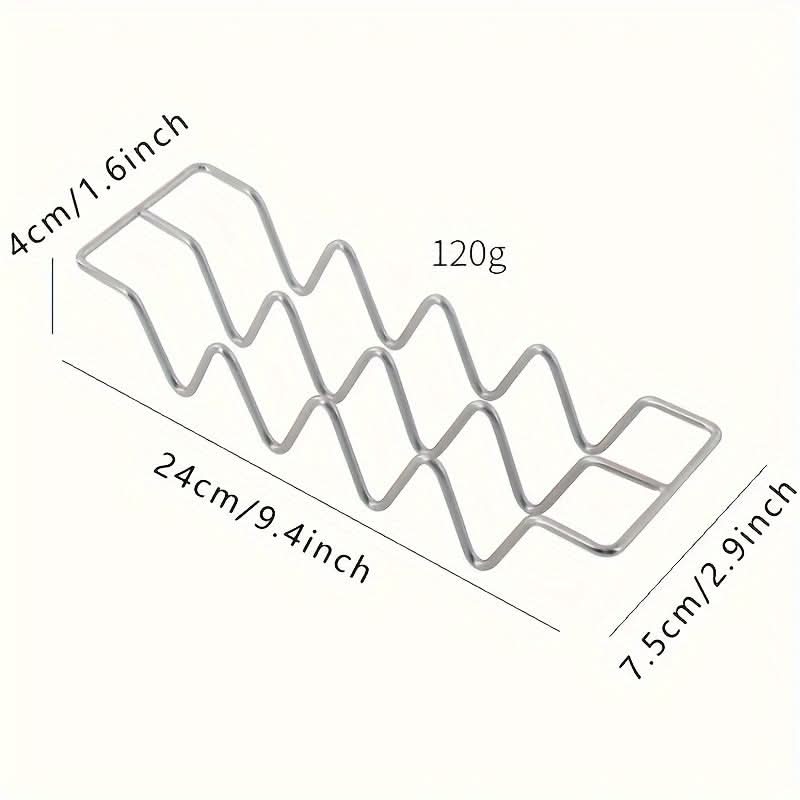 Stainless Steel Taco Holder Rack, 4-Slot Stand
