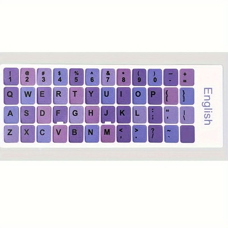 Vibrant Keyboard Sticker Set – Colorful, Removable Decals
