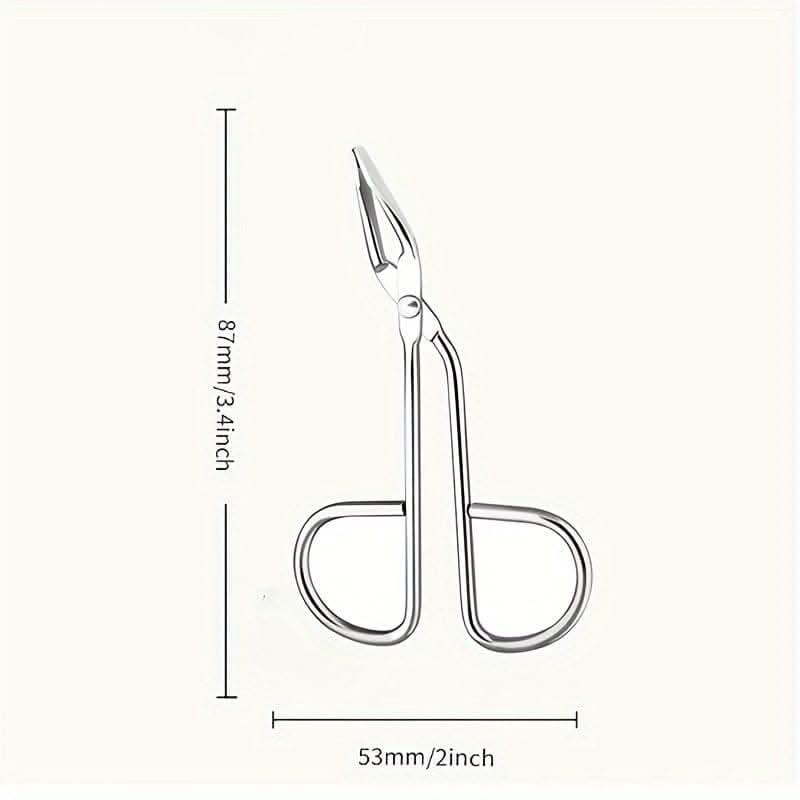 Scissors-Shaped Eyebrow Tweezer with Scissor Handle