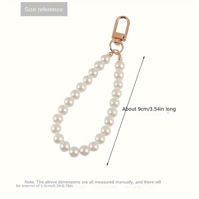 Chic & Elegant Pearl Keychain - VElegant Pearl Keychain – Stylish Bag Charm Giftersatile Bag Charm, Perfect Gift for Sophisticated Style Enhancement