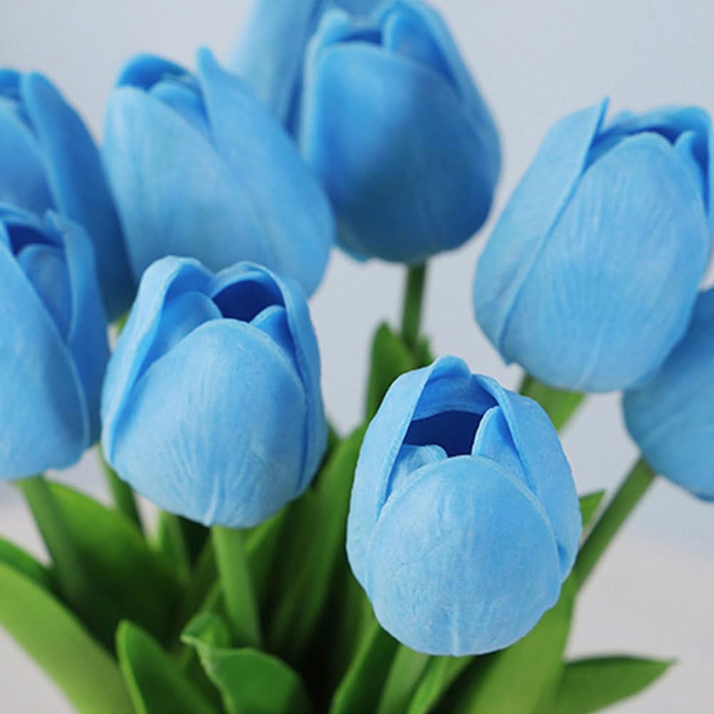 5pcs Realistic Mini Tulip Set – PU Artificial Flowers
