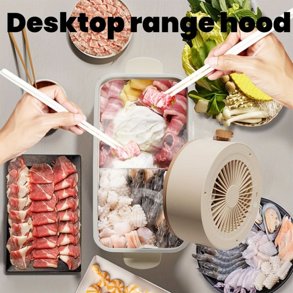 Mini Portable Desktop Range Hood – Small High Wind Household Kitchen Vent Hood