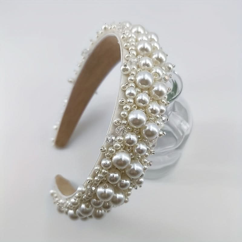 Faux Pearl Crystal Headband for Women