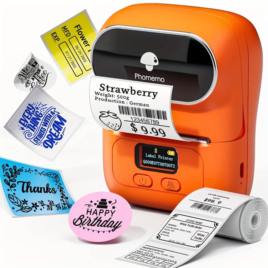 Compact Wireless Thermal Label Printer for Mobile