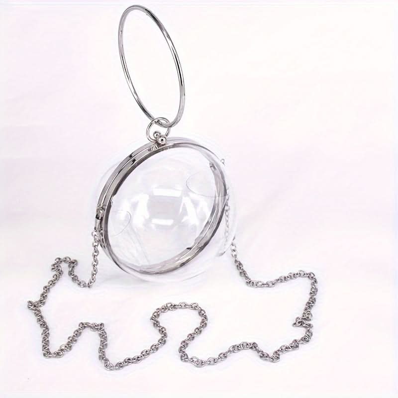 Transparent Acrylic Ball Clutch Crossbody Bag