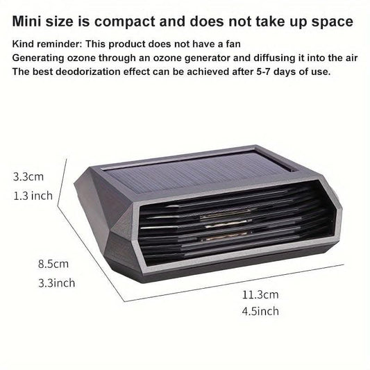 Solar-Powered Car Air Purifier –With USB Type-C Charging