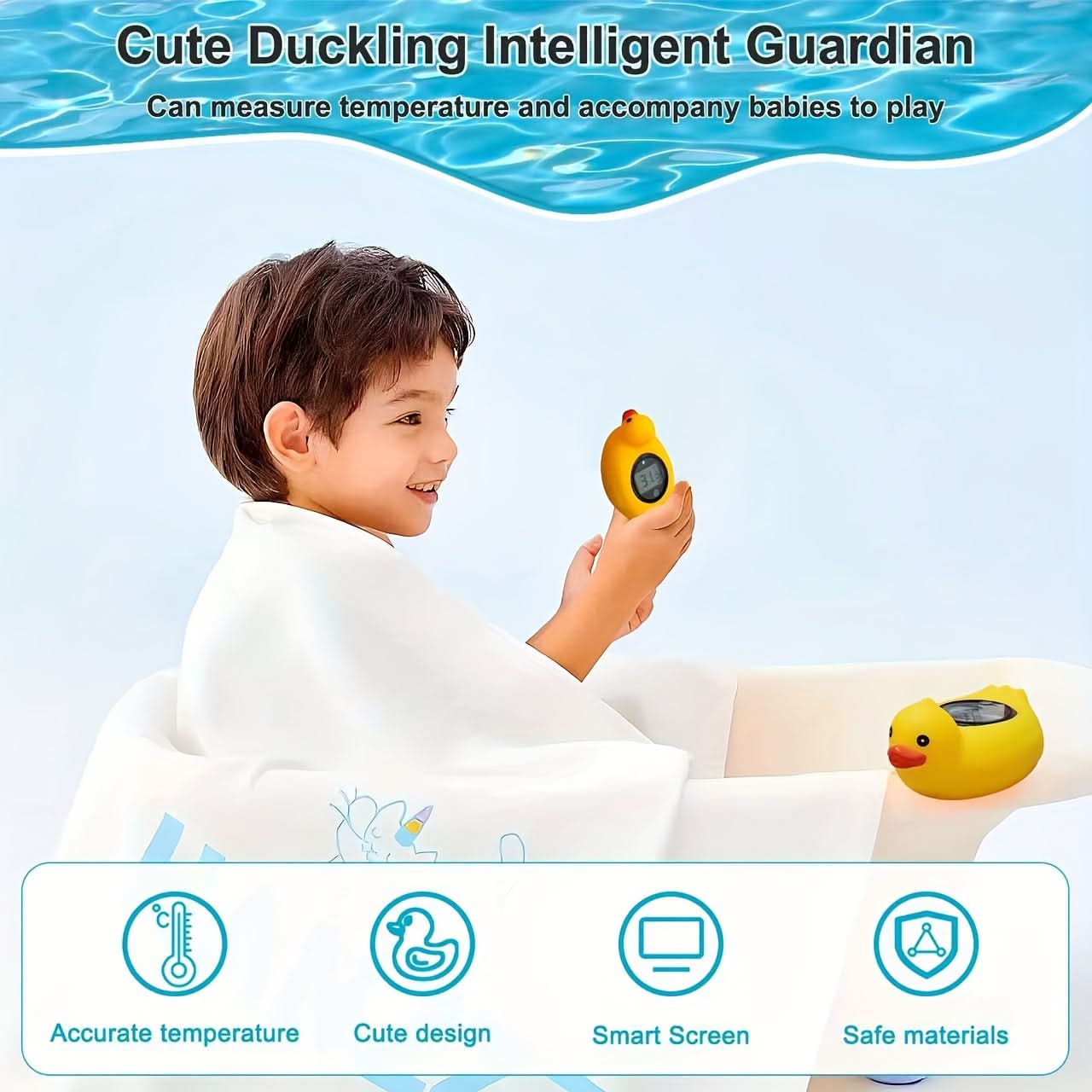 Baby Duck Floating Bath Thermometer – Safe Water Temperature Monitor for Infants