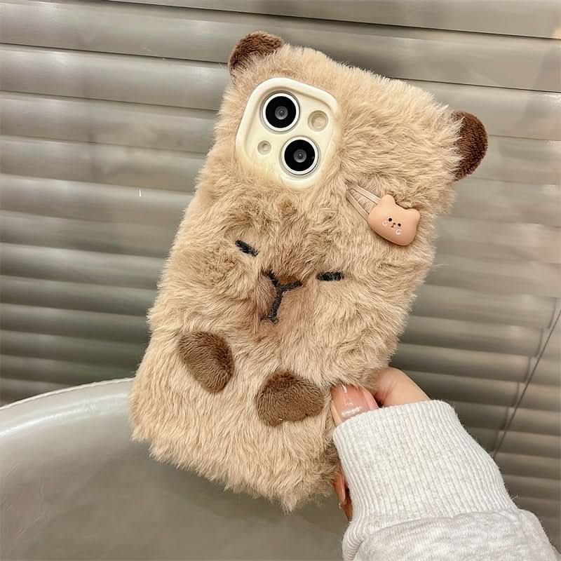 Cute Plush Capybara iPhone Case Cover