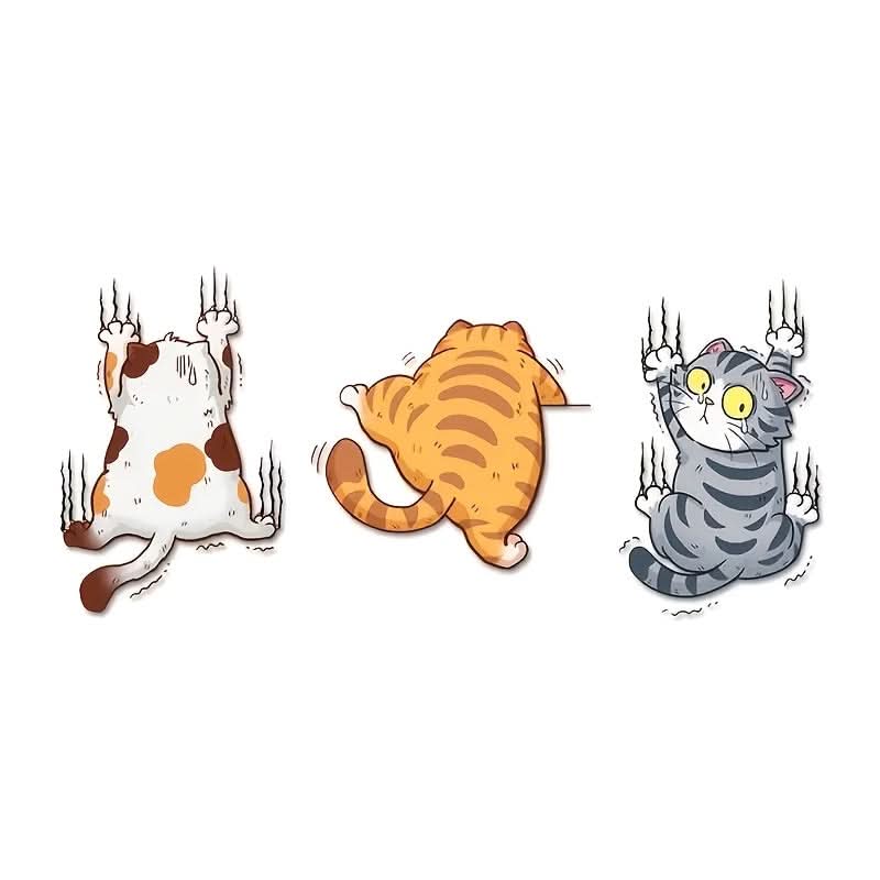 Cartoon Cat Car Sticker – Cute Pet Decal for Car Body & Motorcycle
