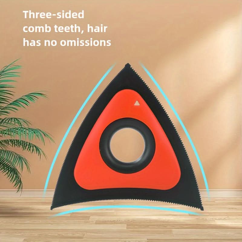 Triangular Pet Hair Remover – 3-Sided Dog Fur Cleaning Brush
