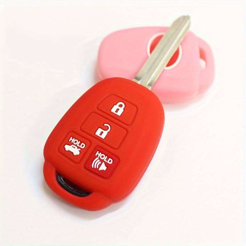 Silicone 4-Key Car Key Cover – Waterproof & Shockproof