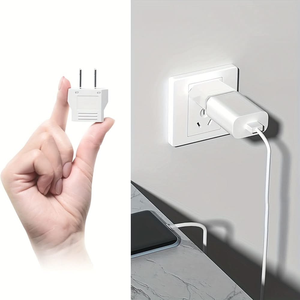 2PCS EU to US Plug Adapters for Travel