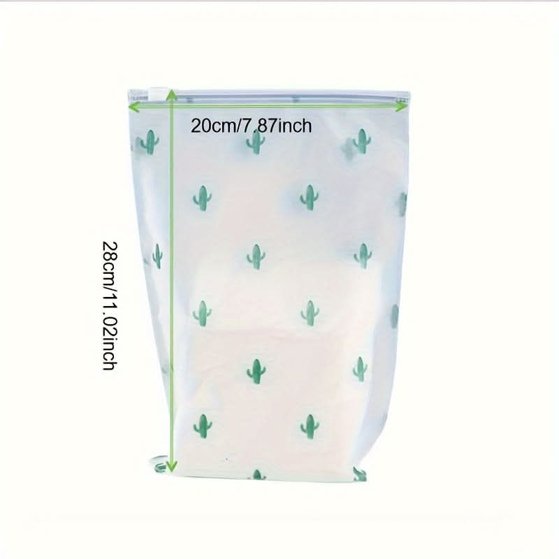 10PCS Fashionable Zipper Storage Bags - Fun Prints & Secure ZipLock