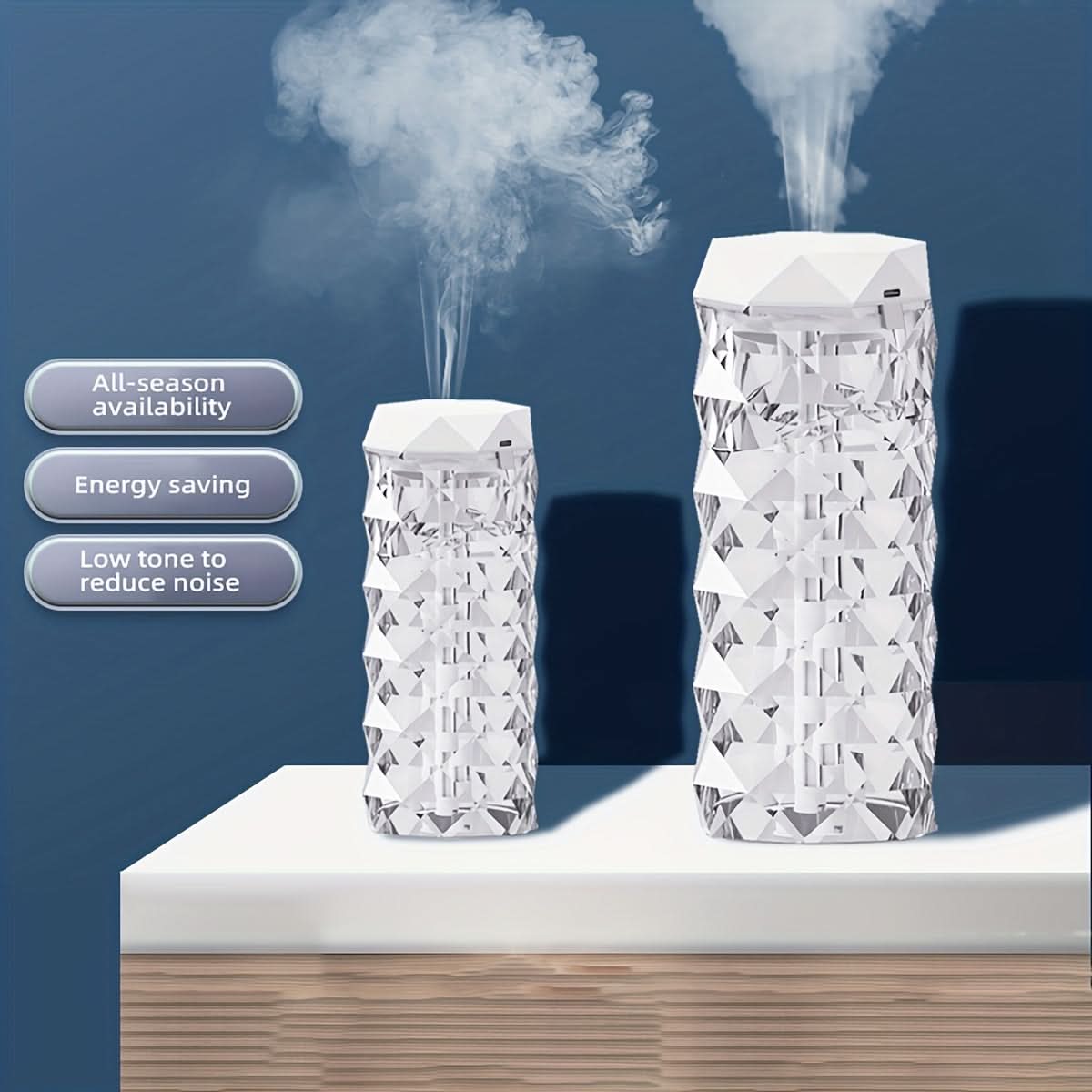 Crystal Clear USB Humidifier & Night Light