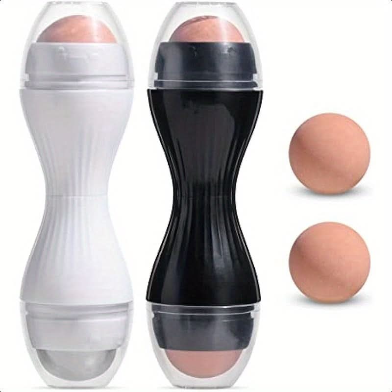 2PCS JPNK Volcanic Oil-Absorbing Face Roller – Reusable Natural Stone Facial Tool for Oily Skin & Massage