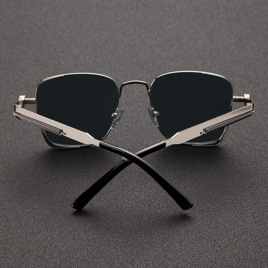 Steampunk Chic Square Frame Sunglasses – Retro Fashion for All