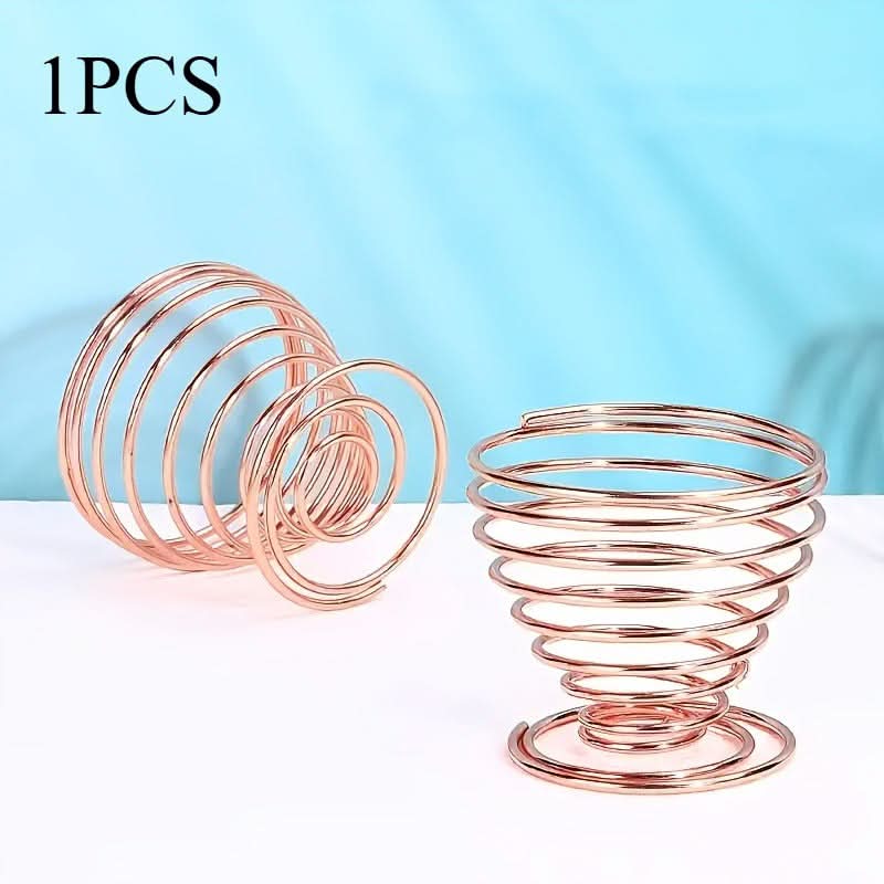 Elegant Rose Gold Stainless Steel Makeup Sponge Holder