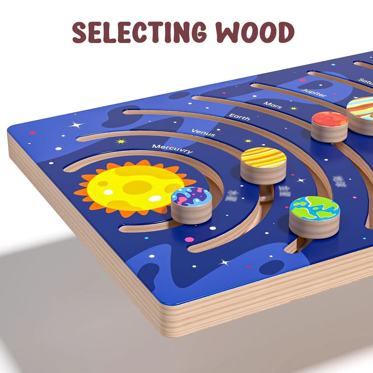 8 Planets Wooden Puzzle Set – Educational Science Toy for Kids