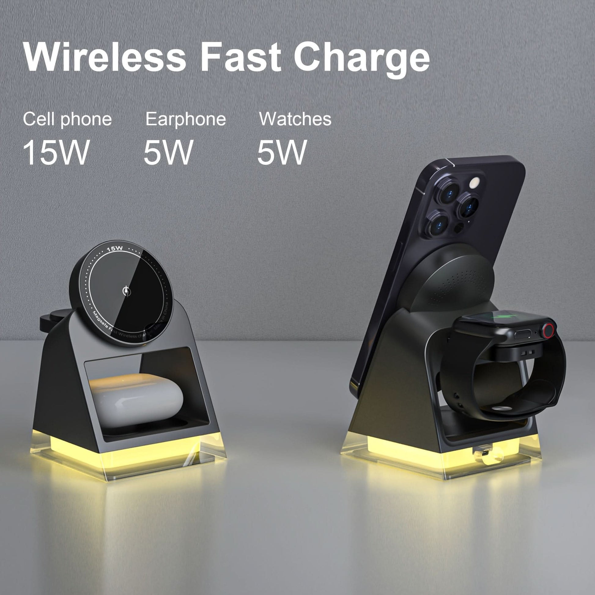 3-in-1 Magnetic Wireless Charging Station for Devices