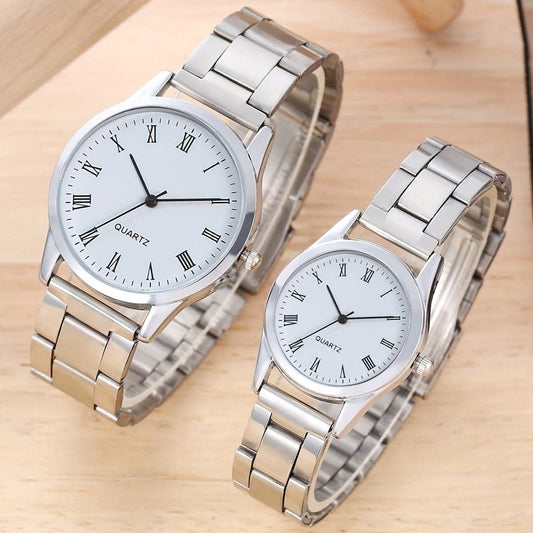 Business Leisure Couples Quartz Watch – Analog Steel Band